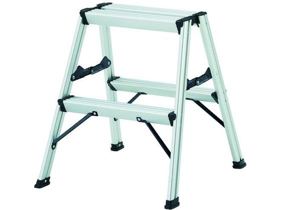 ■TRUSCO 作業用踏台 アルミ製・縞板タイプ 天板寸法600X400XH600[店頭受取不可]