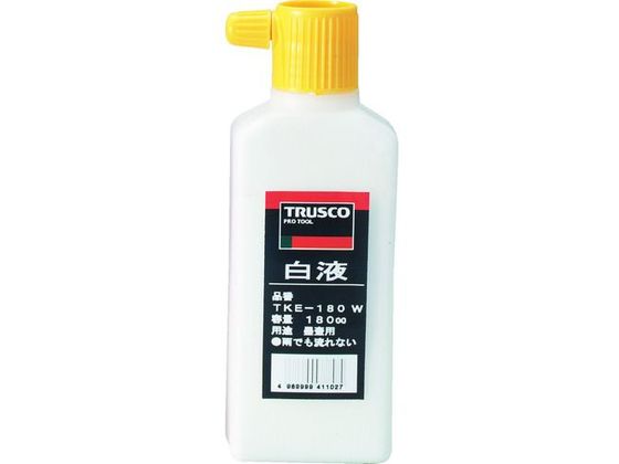 ●型番：TKE-180●色：白液 ●容量（ml）：180●原液ですので粘度があります。たてかけて書く場合は1から2割、寝かせて書く場合は2から3割を目安に薄めて下さい。