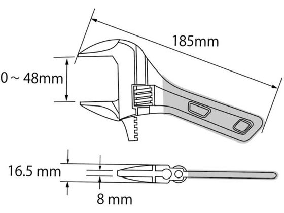 エビ ポケットモンキーレンチ グリーン 185mm UM48SG 通販