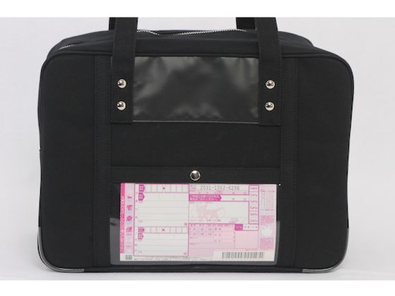SANEI 帆布メール用ボストンMマチ広 SED-1錠付 黒 BTMDE-SED-01
