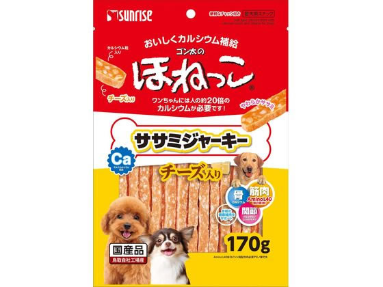 ●原材料：肉類（鶏胸肉、鶏ササミ等）、穀類、でん粉類、食物繊維、油脂類、乳類（チーズ、ミルクカルシウム等）、グルコサミン（カニ由来）、サメ軟骨抽出物（コンドロイチンを含む）、リン酸化オリゴ糖カルシウム