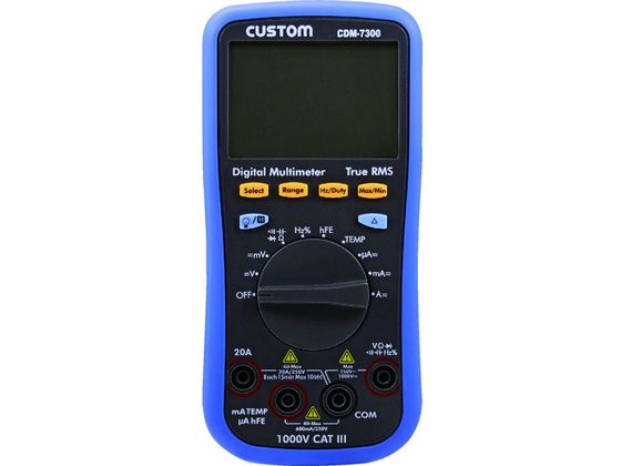 ●型番：CDM-7300●入数：1台●直流電圧（V）：1000 ●交流電圧（V）：750 ●直流電流（A）：20 ●交流電流（A）：20 ●抵抗（Ω）：60M ●適合規格：CATIII 1000V ●