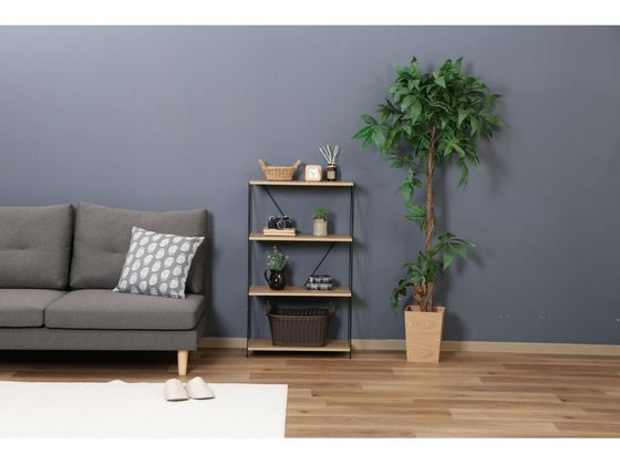 不二貿易 EZBO ワイヤーラック 4段 60幅 オークナチュラル 77563 通販