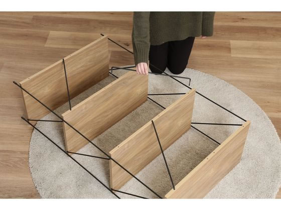 不二貿易 EZBO ワイヤーラック 4段 60幅 オークナチュラル 77563 通販