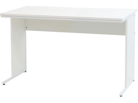 ●カラー：ホワイト●サイズ：幅１２００×奥行６００×高さ７００ｍｍ●重量：１９．９ｋｇ●材質：天板・幕板：ＭＤＦ＋メラミン樹脂化粧板／エッジ：ＰＶＣ／脚：スチール（粉体塗装）／アジャスター：ポリプロピ