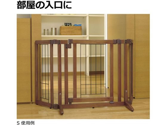 リッチェル ペット用 木製おくだけドア付ゲート S ブラウン 通販 リッチェル ペット用 木製おくだけドア付ゲート S ブラウン 通販