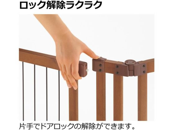 リッチェル ペット用 木製おくだけドア付ゲート M ブラウン 通販