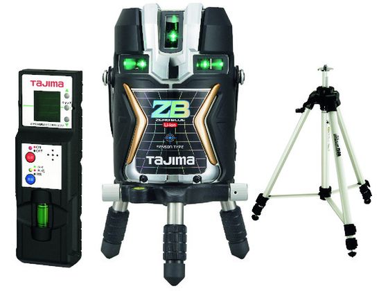 ●型番：ZEROBLS-KJCSET●入数：1S●縦（mm）：212 ●横（mm）：126 ●精度：±1mm／7．5m以内 ●自動補正範囲：±2° ●種類：グリーンレーザー ●レーザー安全規格：クラス