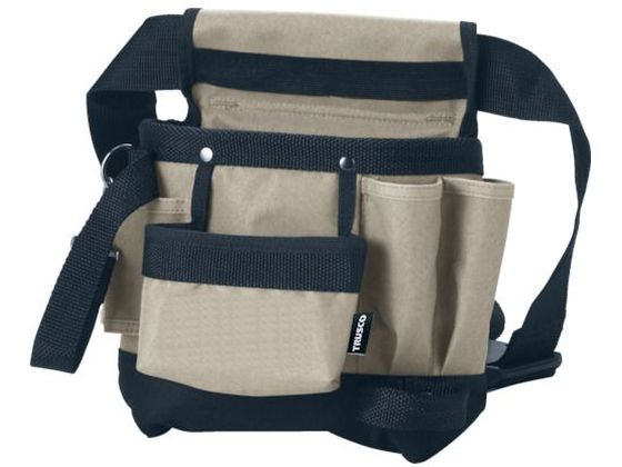 TRUSCO ツールバッグ ツールホルスター 5ポケット ブラック色