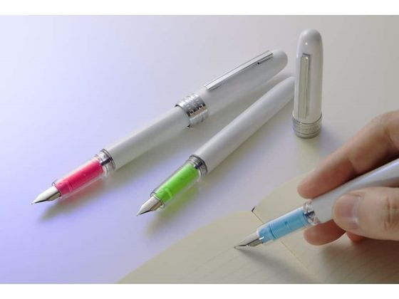 プラチナ 万年筆 プレジール オーラ 中字 シンフォニーブルー 通販