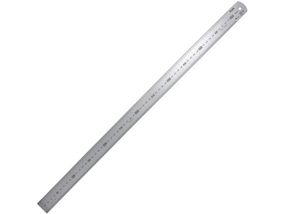 プラス 定規 ステンレス直尺 60cm 1.2mm厚 シルバー 47743 通販