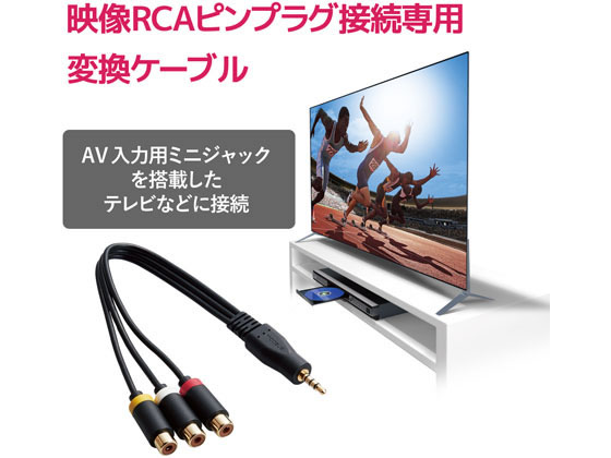 【送料込】RCAプラグ VIABLUE 4個セット 未使用品 エレコム ミニプラグ 4極-RCAピン変換ケーブル DH-MWRYF015BK 通販