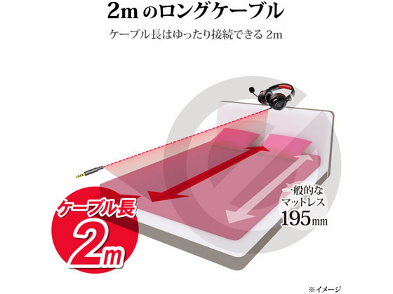エレコム ゲーミングヘッドセット 50mm積層振動版ドライバー HS