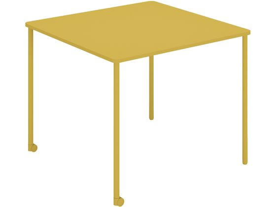 ●品番：ＴＡＮ−ＭＳ０９０９Ｍ１−１Ｓ１Ｓ１●カラー：オリーブイエロー●外寸法：幅９００×奥行９００×高さ７２０ｍｍ●天板厚さ：１９ｍｍ●下肢空間寸法：幅８１０×奥行８１０×高さ７００ｍｍ●材質：天板