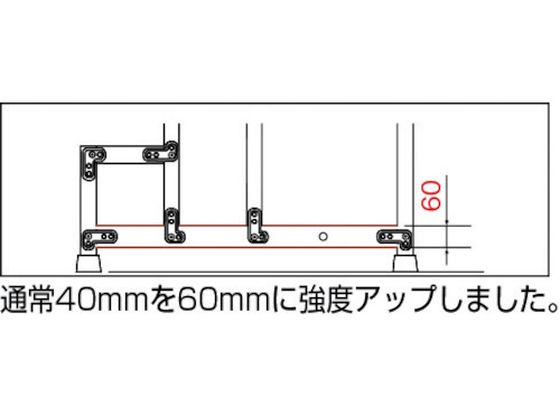 TRUSCO 作業用踏台 アルミ製・高強度タイプ 1段 ブラック TSF