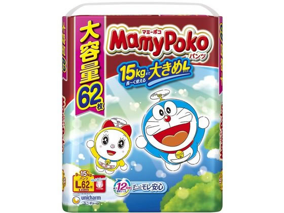 【まとめ売り】マミーポコパンツL2箱6パック売り ユニ・チャーム マミーポコパンツ L 62枚 ドラえもん 通販