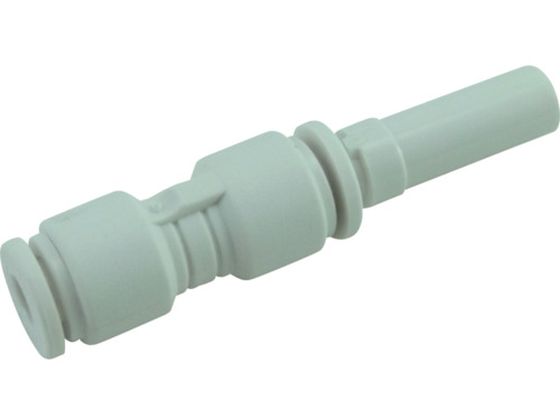 ●型番：FR4-6RCW●ジョイント径E（mm）：6 ●適合チューブ内径D（mm）：4 ●使用圧力：1MPa（空気）、0．3MPa（水） ●使用流体：空気、水●流体温度：−5〜60℃（空気）、5〜40