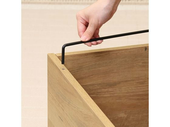 不二貿易 EZBOワイヤーテーブル オークナチュラル W800*D420*H400mm