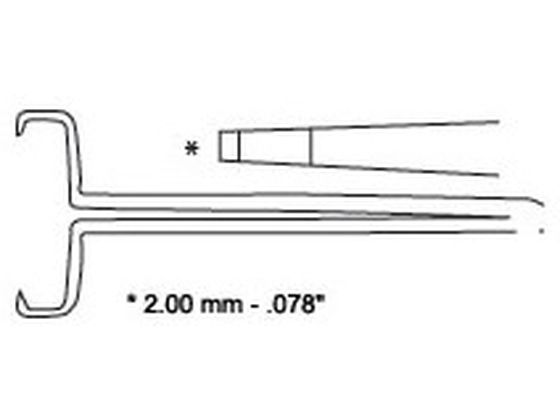 エスコ 逆作用ピンセット ステンレス製 R29D 145mm EA595AK-106 通販