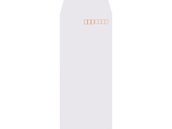 ●サイズ：洋形４号タテ●〒枠あり●封筒サイズ：縦２３５×横１０５ｍｍ●用紙：白特Ａケント●紙厚：８０ｇ／ｍ２●箱入数：１０００枚●注文単位：１箱●口糊：なし●貼り方：センター貼
