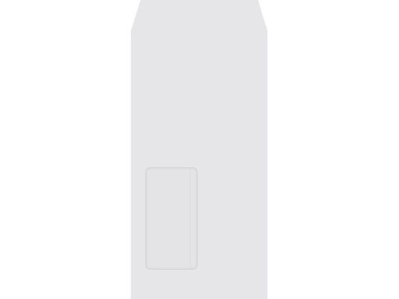 ●サイズ：長形３号窓明●〒枠なし●封筒サイズ：縦２３５×横１２０ｍｍ●用紙：ホワイトケント●紙厚：８０ｇ／ｍ２●箱入数：１０００枚●注文単位：１箱●窓素材：セロハン（ＯＰＳフィルムエコループ）●口糊：
