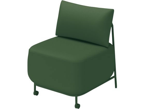 ●品番：ＮＡＮ−Ｌ１Ｃ−Ｑ６ＡＧ２Ｑ６１●カラー：ディープグリーン●外寸法：幅６５０×奥行６８２×高さ７７０ｍｍ●座面寸法：幅６５０ｍｍ●座面高さ：４５０ｍｍ●質量：１６．１ｋｇ●材質：背・座／ポリウ