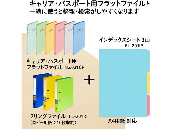 プラス インデックスシート PP製 A4 2穴 3山1組 84841 通販