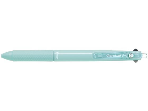 ●軸色：ミントグリーン●仕様：２色ボールペン（黒、赤）＋シャープペン●ボール径：０．５ｍｍ（極細）●インキ：油性染料インキ（アクロインキ）●シャープ芯径：０．５ｍｍ●サイズ：最大径Φ１２．０ｍｍ×全長