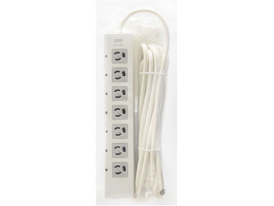 サンワサプライ 電源タップ(3P・7個口・5m) TAP-F37-5CLZ 