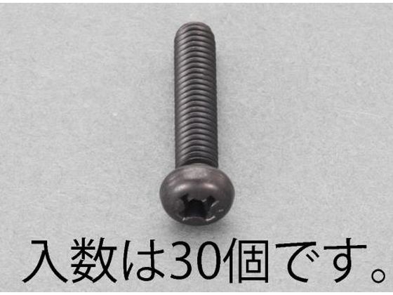 ●材質：ステンレス（ＳＳブラック仕上げ）●並目ねじ●全ねじ●（＋）ナベ頭●サイズ：Ｍ３×６●ピッチ：０．５●入数：３０