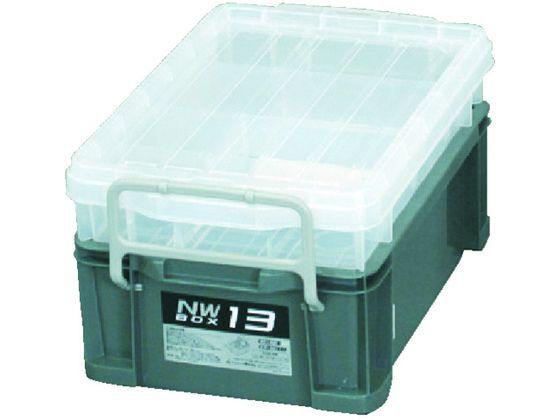 ●型番：NW-13GR●色：グレー ●外形寸法（mm）間口：295 ●外形寸法（mm）奥行：443 ●外形寸法（mm）高さ：223 ●有効内寸（mm）間口：浅型244 ●有効内寸（mm）奥行：367 