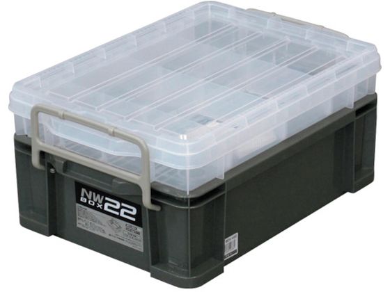 ●型番：NW-22GR●色：グレー ●外形寸法（mm）間口：379 ●外形寸法（mm）奥行：545 ●外形寸法（mm）高さ：245 ●有効内寸（mm）間口：浅型330 ●有効内寸（mm）奥行：453 
