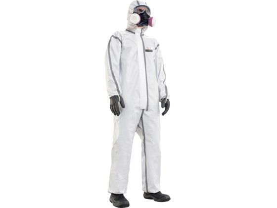 ●型番：4500601-XXL●色：白＋グレー ●サイズ：XXL ●適応身長（cm）：188〜194 ●適応胸囲（cm）：116〜124●使い捨てタイプ ●JIST8115規格タイプ4〜6適合品（スプ