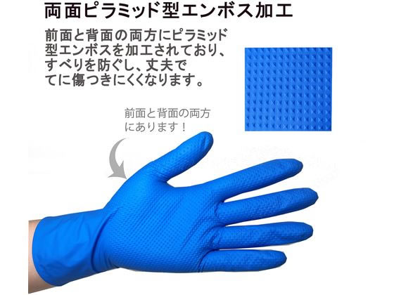 つばさ ガルディアングローブ ニトリル手袋 Mサイズ ブルー 50枚 通販