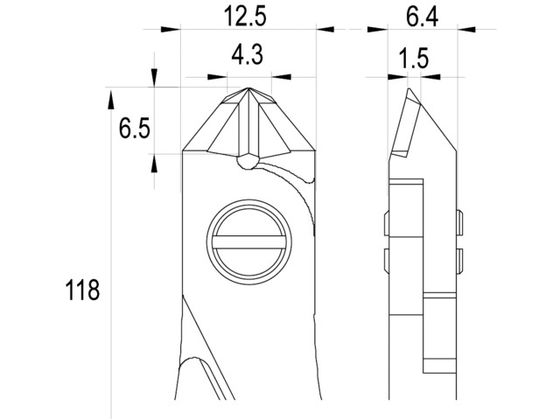 idealtek ESD精密ニッパ タングステン先細形 大 フラッシュ刃 118mm idealtek ESD精密ニッパ タングステン先細形 大 フラッシュ刃 118mm