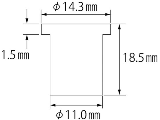 エビ　ブラインドナット“エビナット”（平頭・スティール製）　板厚２．５　Ｍ１０×１．５（５００個入） ( NSD1025M ) ( EGZ77 ) エビ ブラインドナット エビナット (平頭・スティール製) 板厚4.0 M8
