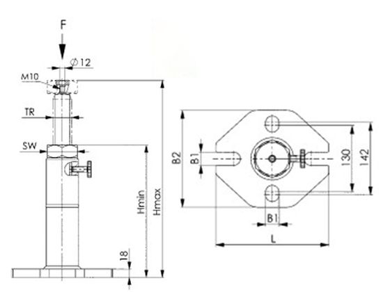 70-100mm スクリュージャッキ アルミ製 EA637EC-23 エスコ ESCO 70-100mm スクリュージャッキ アルミ製 EA637EC-23 エスコ ESCO