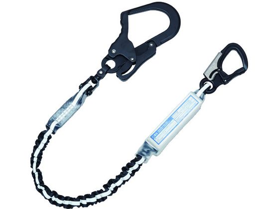 ●型番：S1T6WS-17●色：黒／反射シルバーライン ●長さ（mm）：1100〜1700 ●フック口開き（mm）構造物側：65 ●フック口開き（mm）人体側：25 ●最大使用可能質量（kg）：100