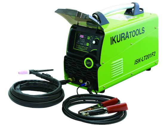 ●型番：ISK-LT201F2●溶接棒径（mm）：1．6〜3．2（TIG溶加棒200V時） ●定格入力（kVA）TIG直流：1．5／5．0 ●入力電圧（V）：単相100／200 ●定格入力（kVA）（