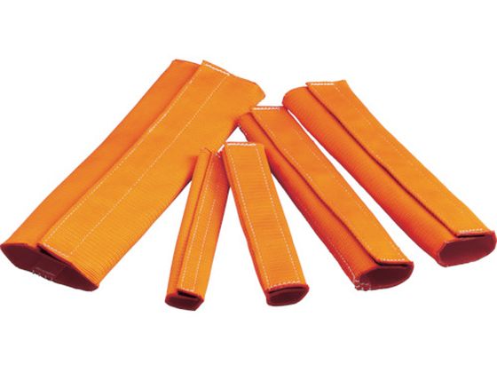 ●型番：MCP8-100●適合ベルト幅（mm）：100 ●全長（mm）：400 ●パッド寸法（mm）幅×厚さ：120×8 ●タイプ：マジック製 ●色：オレンジ●形状：筒状（マジックテープ［［R下］］脱