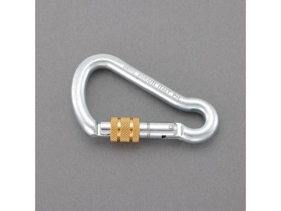 ●材質：亜鉛メッキ鋼●内寸（ｍｍ）：３６×６９●線径（ｍｍ）：７．９●開口幅（ｍｍ）：１６．７●使用荷重（ｋｇ）：２７２●真鍮製のねじロック付●破断荷重は使用荷重の約３倍です。
