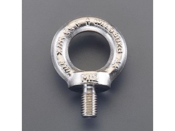 ●材質：ステンレス（ＳＵＳ３１６）●使用荷重：１４０ｋｇ●内径：２０ｍｍ●線径：８ｍｍ●ねじ径：Ｍ６×１３