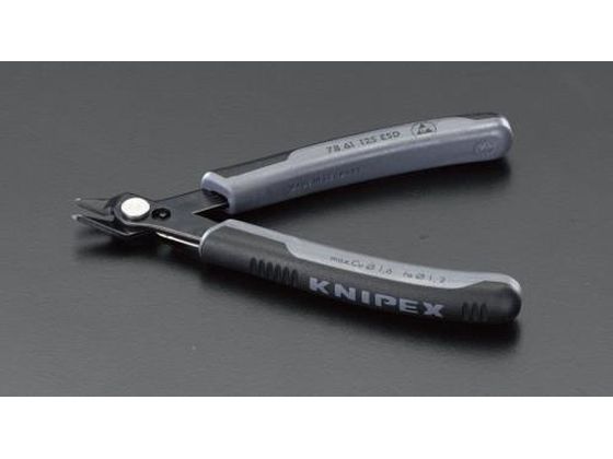 ●メーカー：ＫＮＩＰＥＸ（クニペックス）●型番：７８６１１２５ＥＳＤ●全長：１２５ｍｍ●刃硬度：ＨＲＣ６４●直刃●切断能力：軟線：φ０．２〜１．６ｍｍ、中硬線：φ１．２ｍｍ、硬線：φ０．６ｍｍ●ハンド