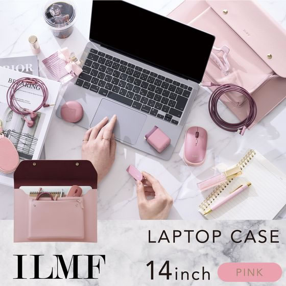 エレコム パソコンケース 14インチ レザー ILMF ピンク BM