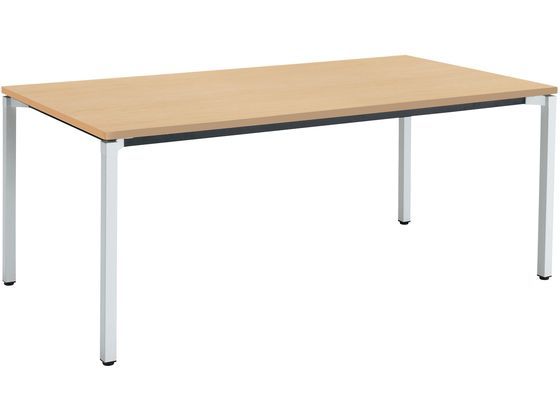 コクヨ/JUTO W1800×D900 スクエア角 オーク 角シルバー アジャスター ミーティング用テーブル ミーティ コクヨ JUTO W1800×D900 スクエア角 オーク 角シルバー アジャスター