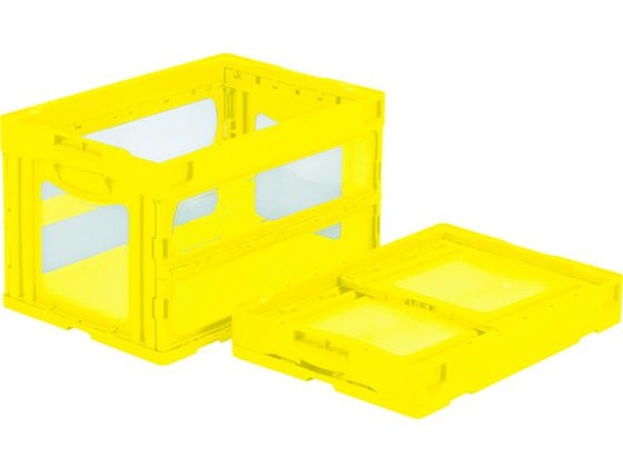 ●型番：SKO-O-50B-YE●色：イエロー ●容量（L）：51．9 ●折りたたみ高さ（mm）：86 ●適用カード差し（別売）：4辺21型 ●外形寸法（mm）間口：530 ●外形寸法（mm）奥行：3