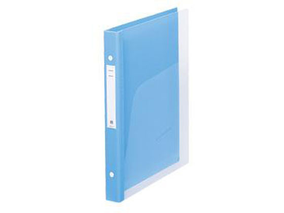 ●色：ブルー●サイズ：Ａ４・Ｓ型 ２穴●外寸法：縦３１５×横２５８×背幅３１ｍｍ●材質：表紙・背／ポリプロピレン、背折り曲げ部／エラストマー樹脂、とじ具／スチール