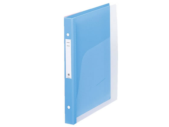 ●色：ブルー●サイズ：Ａ４・Ｓ型 ４穴●外寸法：縦３１５×横２５８×背幅３１ｍｍ●材質：表紙・背／ポリプロピレン、背折り曲げ部／エラストマー樹脂、とじ具／スチール