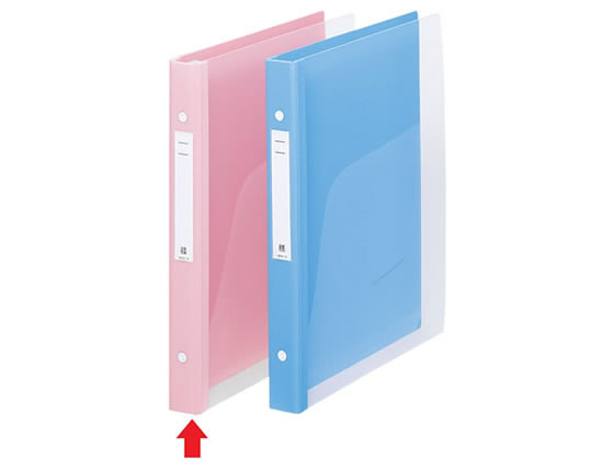 ●色：ピンク●サイズ：Ａ４・Ｓ型 ３０穴●外寸法：縦３１５×横２５８×背幅３１ｍｍ●材質：表紙・背／ポリプロピレン、背折り曲げ部／エラストマー樹脂、とじ具／スチール