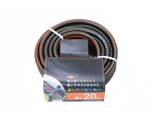 ●サイズ：１５×２０●定尺：２０ｍ●許容圧力２３℃（ＭＰａ）：１．２（１２ｋｇｆ／ｃｍ２）●使用温度範囲：０℃〜３５℃●色：ブラック＋オレンジライン